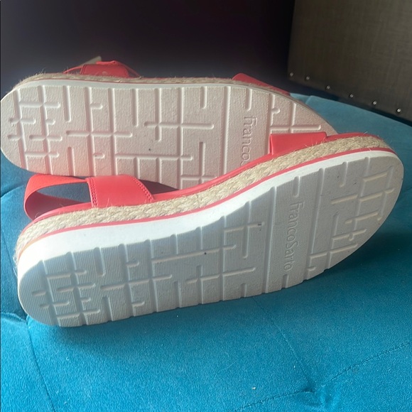 Franco Sarto Coral Red Platform Sandals - Picture 7 of 8